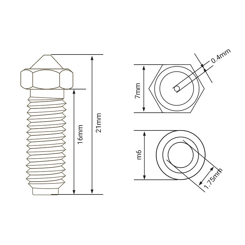 For Anycubic Kobra 2 Nozzle Hardened Steel For 2 - Visuel 5 | SAMAG