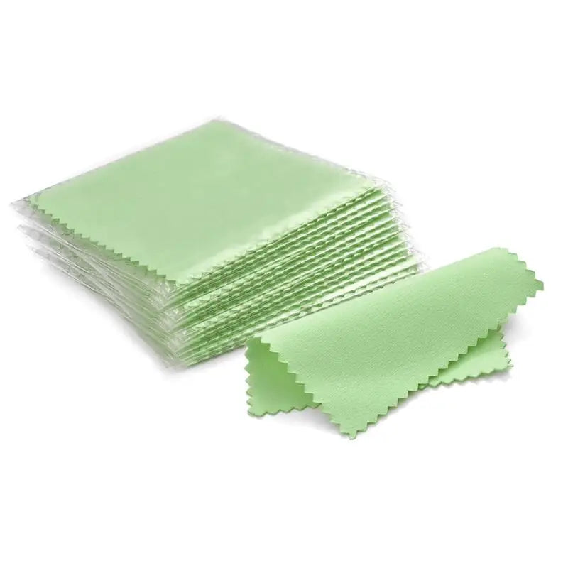 10pcs/50pcs Sterling Silver Polishing Cloth Set Jewelry Cleaning Cloths Soft Wipe Wiping Cloth Keep Jewelry Shining Tools