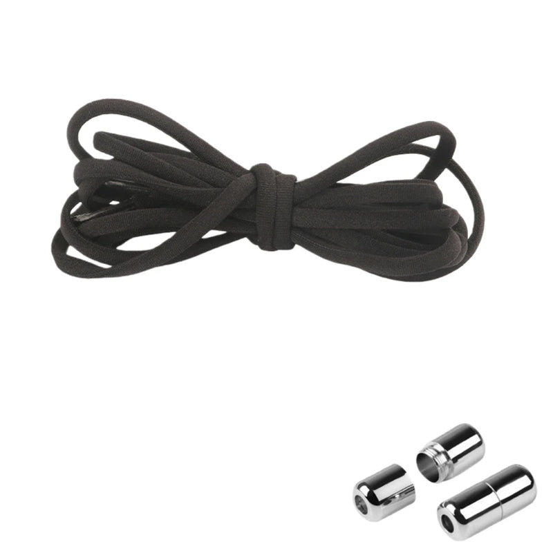 1/2/4 pairs Semicircle No Tie Shoelaces Elastic Sneakers shoelace Metal Lock Lazy Laces for Kid and Adult One size fits all shoe