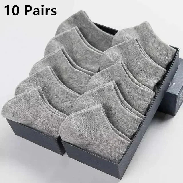 5/10 /20/30 Pairs Unisex Casual Plain Color Boat Socks | SAMAG