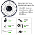 DIY Brompton E-Bike Conversion Kits E Bike motor Kits 74MM Battery,Bike to Electric Bike Upgrade Kit 250W 16 inch wheel