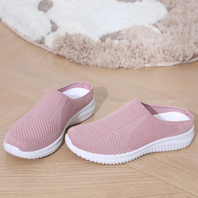 Women's Summer Shoes Plus Size Casual Single Ladies Shoes Soft Sole Cover Half Slippers Sale Shoes with Free Shipping