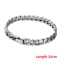 Factory Price S925 Sterling Silver Horse Whip Bracelets Crimped Cuban chain Rough Style Domineering Retro Handmade Jewelry
