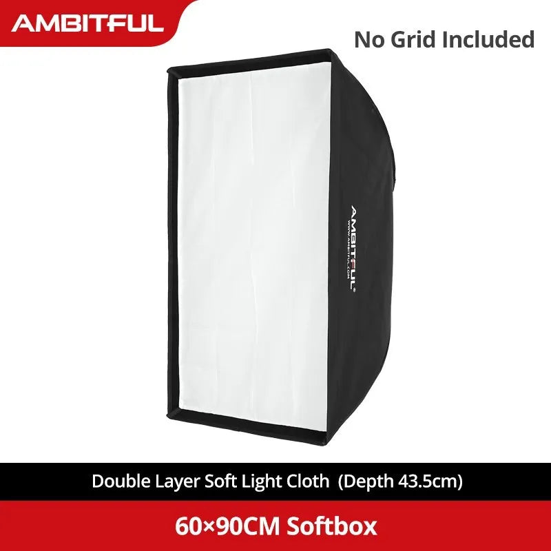 AMBITFUL 60x90cm 22x90cm 30x120cm 35x160cm 95cm Rectangular Octagonal Honeycomb Grid Softbox for Bowens Studio Flash Softbox
