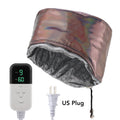 9 Temp 5 Timer PU Leather Hair Steamer Cap Waterproof Thermal Heat Cap for Home Hair Care Styling Tools Hair Care Spa Hat