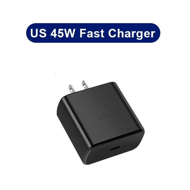 45W PD Fast Charging For Samsung S22 S23 Ultra Note10 Plus Mobile Phone USB Type C Cable Fast Quick Charging Wall Adapter