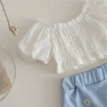 6M -3Y Baby Clothes Outfits Summer New Korean Style Short sleeve + Flower Embroidery Shorts Sets Toddler Costume Cute Girls Suit