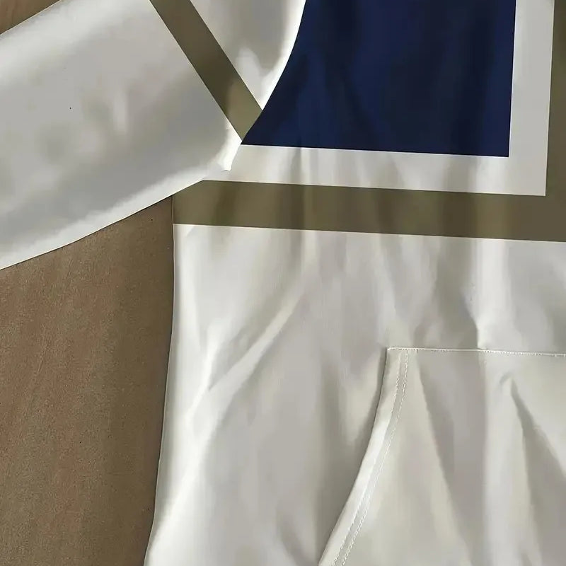 The new men's set for Spring and Autumn features a casual fashionable comfortable and soft 3D checkered - View 4 | SAMAG