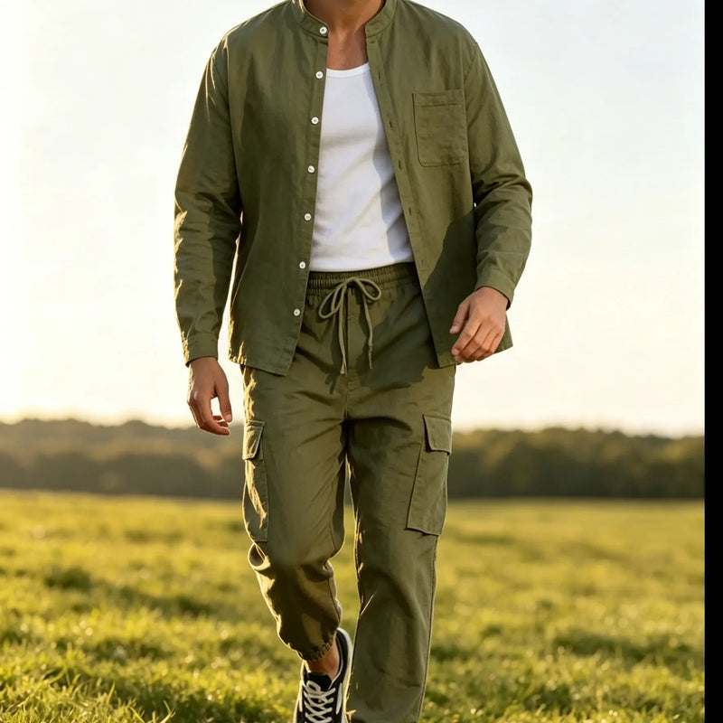 Men's Cotton Linen Summer Suit Lightweight Breathable | SAMAG