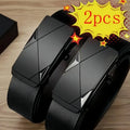 2pcs/3pcs fashionable men's belt, daily casual business jeans synthetic leather high - end suit matching i - Visuel 4 | SAMAG