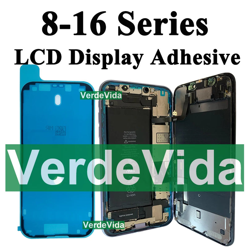 VerdeVida 3pcs OEM Screen Display Adhesive for iPhone 13 Pro Max 11 12 13 14 15 Plus XS X LCD Waterproof Glue Sticker Frame Seal