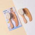 /GJ/Baby Care Hair Wool Brush Beech Wood Comb Newborn Massage Comb Baby Shower Gift Set Natural Baby Brush 2pcs