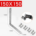 Corner Bracket Connector Brace (Stainless Steel) - 90 Angle Iron Joint Fastener for Furniture Cabinet Screens Shelf Support