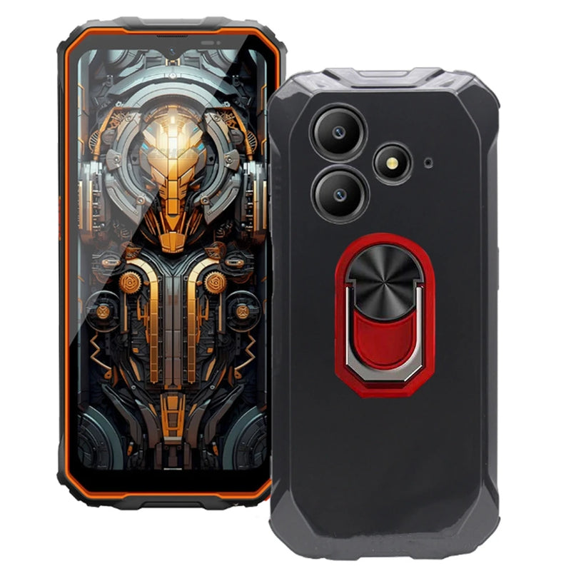 For Blackview Oscal Marine 2 6.56" Back Finger Ring Soft TPU Silicone Case For Blackview OscalMarinE2 Bracket Phone Cover