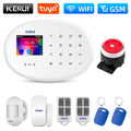 KERUI WIFI GSM Alarm System Kit W202 Home Security Protection Tuya Smart Support Alexa with Motion Detector Door Opening Sensor