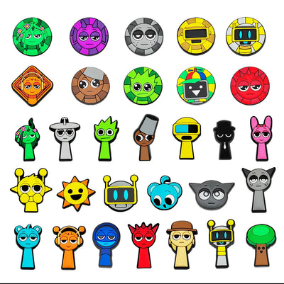 1- Cartoon Game PVC Colorful Shoe Charms Buckle Clog Hole | SAMAG