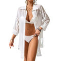 Beach Cover Up Women's White Tunic Woman Bikini Cover-ups Bathing Suit Women Beachwear Swimsuit Cover Up Sarong Pareo Plage