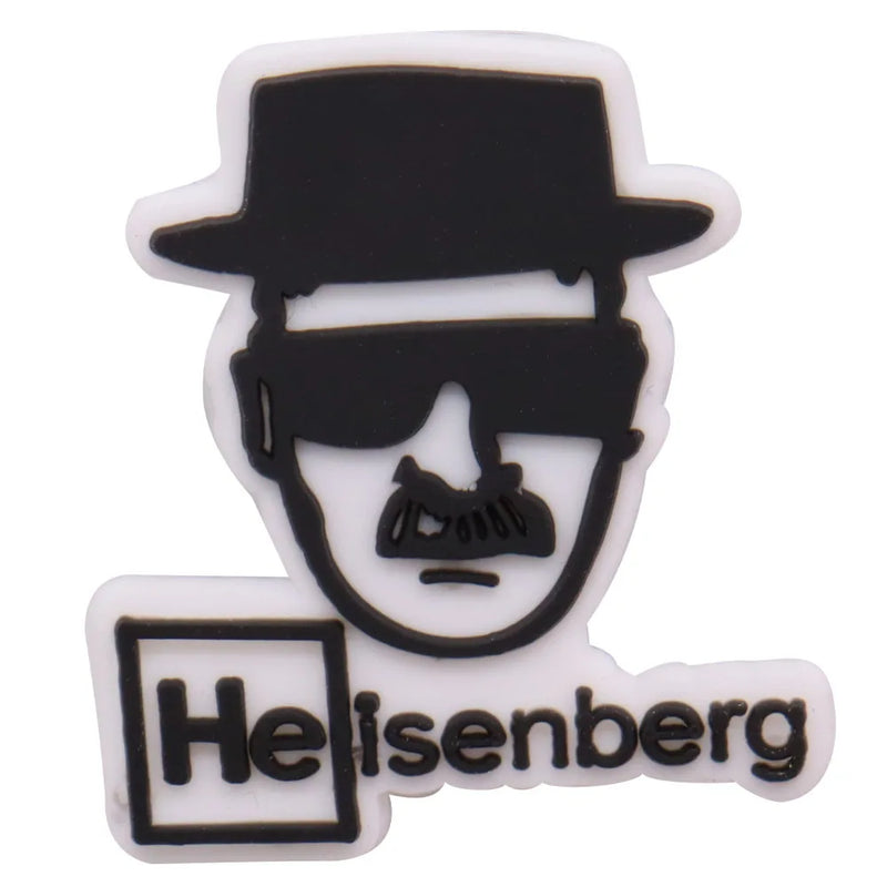 Single Sale 1PCS PVC Cute Cartoon Shoe Charms Man Woman Breaking Bad Garden Shoes Ornaments Slipper Accessories Holiday Present