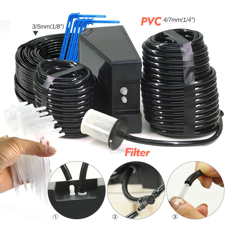 Garden Mini Solar Timer Automatic Drip Irrigation Kit Solar Powered for Balcony Potted Plants Watering System Dropper Fittings