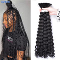 Synthetic Curly Deep Wave Bulk hair For Braiding 20inch No Weft Deep Wave For Braiding Micro Faux Braiding Hair for Boho Braids