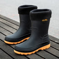 High tube rain shoes for men  high tube rain 2025 boots  autumn and winter cotton car wash work rubber shoes