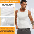 Men's Shapewear Tank Top Gynomastica Sleeveless Vest Cross Mesh Suit 3XL Compression Shirt for Men Slimming Undershirt Tummy Control Body Shaper Breathable Waist Trainer Underwear Soft Back Support Fitness
