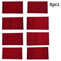 1 Set, (Including 8PCS) Flocking Jewelry Box Jewelry Tray