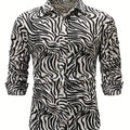 Men's Long Sleeves Shirt Tops Polka Dot Lapel Clothing | SAMAG