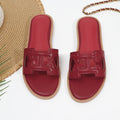 Women's slippers Roman flat heel non-slip elegant slimming look, breathable versatile flat bottom sandals shoes Summer