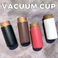 Cute Leak-Proof Stainless Steel Thermos Mug Mini 260ml Vacuum Insulated Cup Wood Grain Lid Portable Thermal Water Bottle Office
