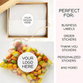 500PCS Custom Stickers and Customized Logo Wedding Birthday Gift Box Stickers DIY Your Own Logo Stickers Personalize Stickers