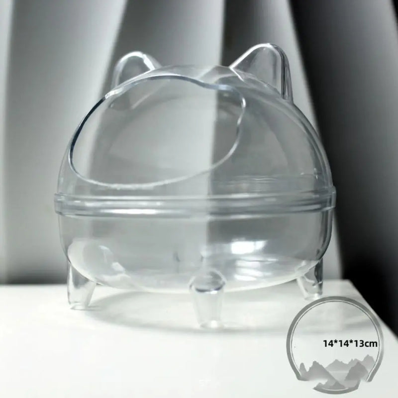 Transparent Hamster Sand Bath Mouse Box Plastic Small Bathtub Suitable for Hamsters Hamster Bathroom Mouse Box