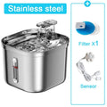 Stainless Steel Automatic Pet Water Dispenser Cat Drinking Fountain With Sensor Filter Cats Dog Ultra Quiet Pump Water Foutain