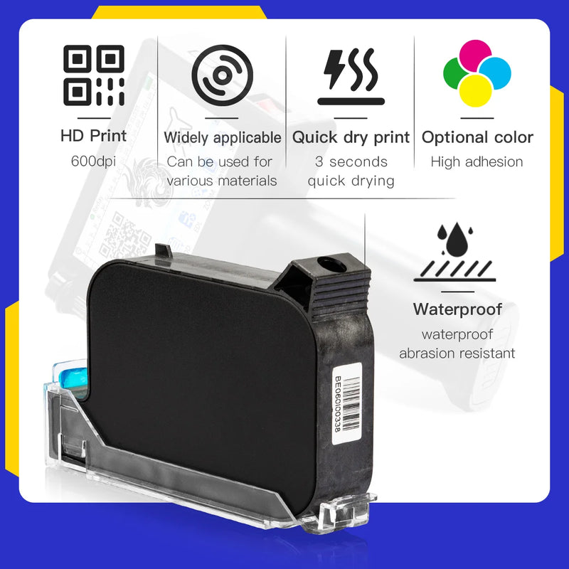 Yhan 2588 compatible quick-dry ink cartridge 12.7mm print height universal for unencrypted handheld printer