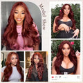 13x4 Reddish Brown Body Wave Hd Lace Front Human Hair Wig Pre Plucked Glueless Wigs Remy Vietnamese Human Hair Lace Frontal Wig