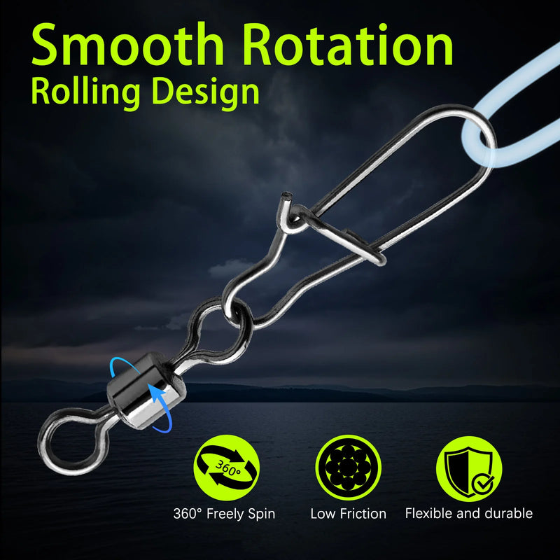 Duo - Lock Snap Swivels 50~ Fishing Stainless Brass - View 3 | SAMAG
