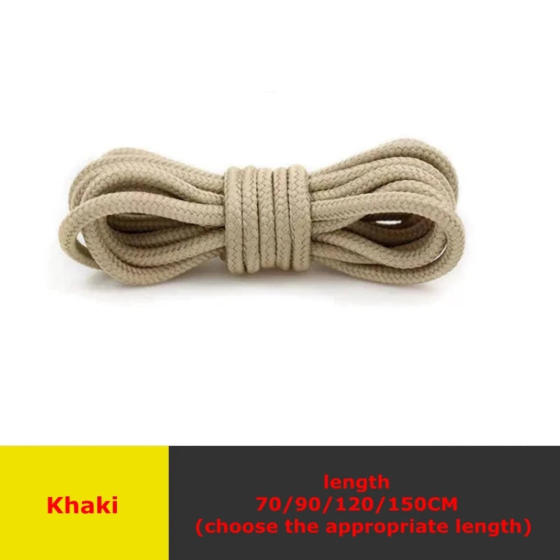 1 Pair Classic Solid Round Shoelaces Durable Polyester Shoe Laces Boot Laces Sneaker Shoestrings 21 Colors 70cm 90cm 120cm 150cm