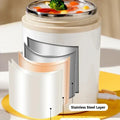600ML USB Electric Heating Lunch Box Portable Picnic Milk Drink Food Heater Stainless Steel Food Warmer Container 5V 12V 24V