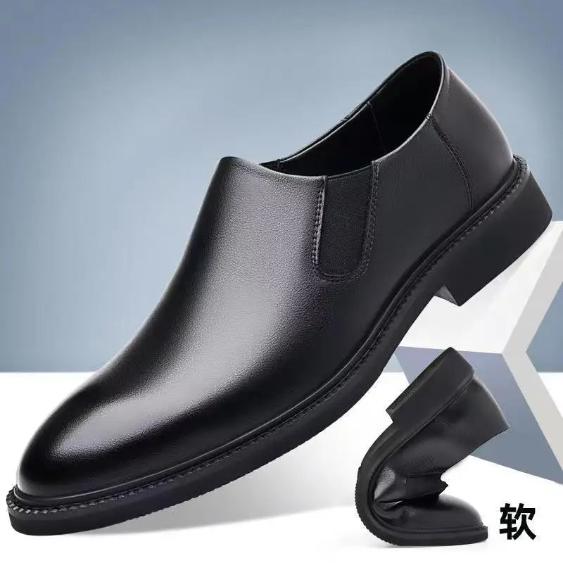 New Men's Leather Shoes Handmade High Quality Casual Oxford Business Work Shoes Black Coffee Lace-up Comfortable Man Shoes