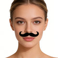 4Pcs Self-Adhesive Fake Mustache Set, Novelty False Handlebar Moustache for Halloween Cosplay, Costume Party, Masquerade, Prank