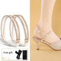 Ankle Holding Loose Anti-skid Bundle Laces Tie Straps Band Women Rhinestone Shoelaces Free Triangle Bundle High Heels Shoe Belt