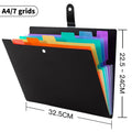 A4 Multi-layer 7-grid Folder,Color Classification File Bag,Student Paper Storage,Office Data Compilation Book,Thickened PP