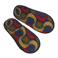 Custom Kizomba Samakaka Ankara Print Soft Memory Foam House Slippers Women African Wax Design Comfy Warm Anti-skid Sole Slipper