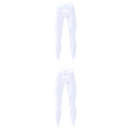 1/2/3PCS Men's Leggings Underwea Thin Sexy Transparent Ice Silk High Stretch Foot Anti Slip Pants Fitness Bottoms Pants AD776