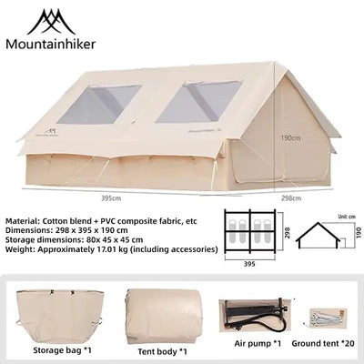 12m² The MOUNTAINHIKER Inflatable Tent, Equipped | SAMAG