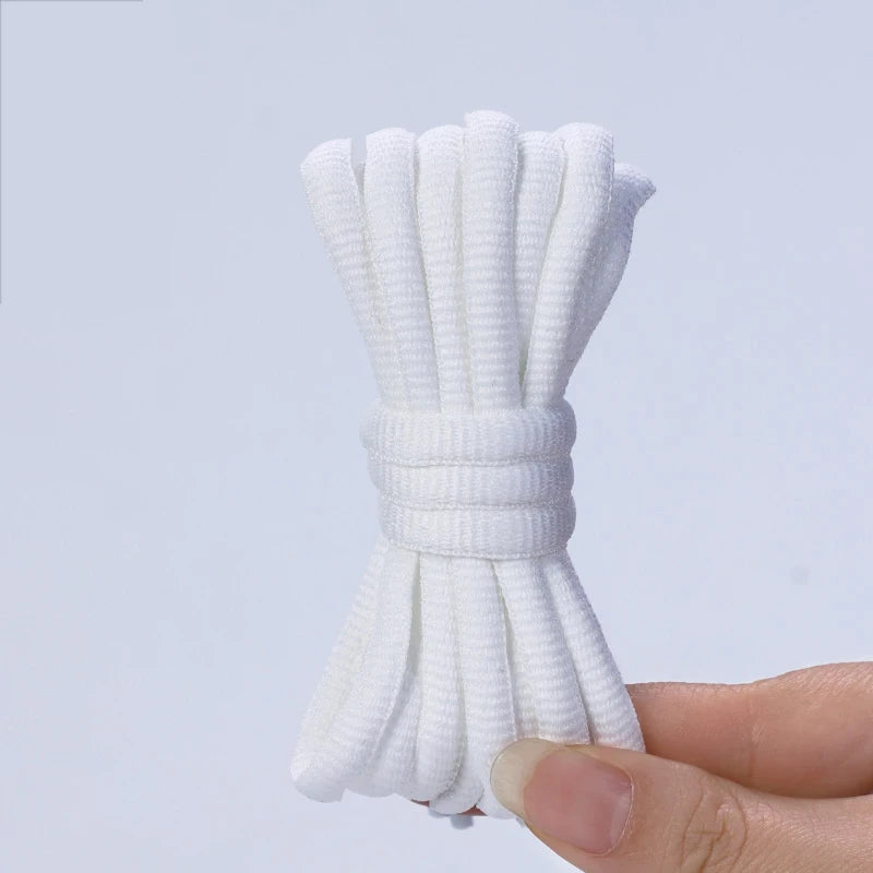 1 Pair Round Shoelaces Fof Basketball Sneakers Shoe Laces Black White Shoelace Universal for Children and Adults 100CM