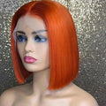 Straight Short Bob Lace Frontal Human Hair Wigs Ombre Blonde HD Transparent Brazilian Highlight 13x6x2 Lace Front Wig For Women