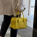 New Litchi Texture Women's Handbags PU Large Capacity Shoulder Bags Waterproof Bright Color Boston Toast Bags for Women 2026