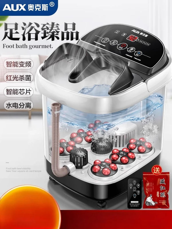 220V AUX Electric Foot Bath Tub with Heating Constant Temperature and Massage Automatic Deep Soak WBD