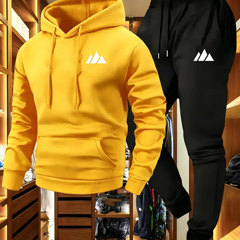 Men's Printed Pullover Hoodie Sweatpants Streetwear | SAMAG
